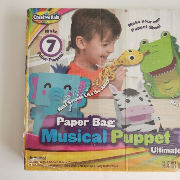 Musical Puppet Theater Make Your Own Hand and Finger Puppets w/ Animal Sounds - Picture 2 of 9